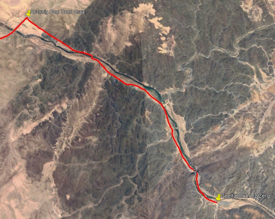 Abzweig Pont Oued Draa bis Guelta Um ez Zerg Abzweig Pont Oued Draa bis Guelta Um ez Zerg