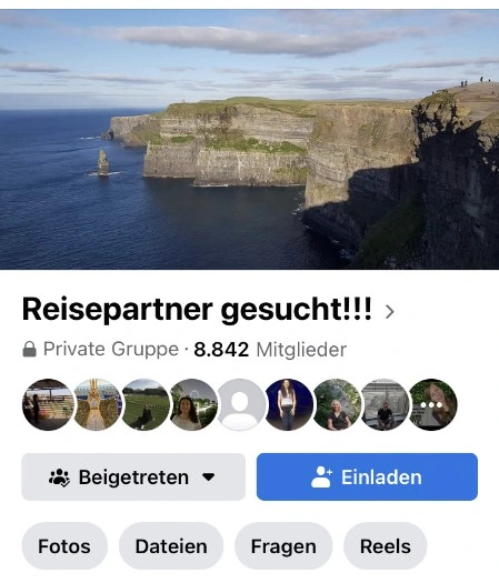 Facebook Gruppe Reisepartner gesucht!!!