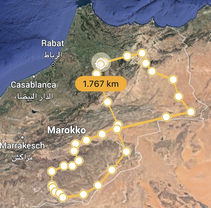 Marokko Frühjahr 2024, grobe Routenplanung